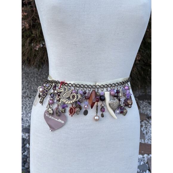 Vintage Y2k Dangle Dragon Metal Chain Belt Gypsy Belly Dance Boho Festival Italy main image 6